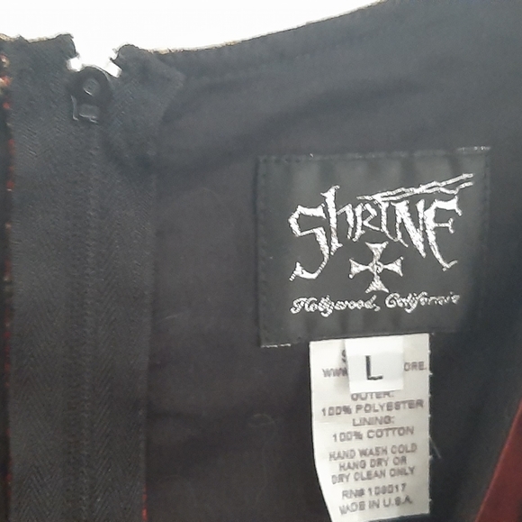 Shrine size Large dark red (maroon or burgundy) mini dress - Picture 4 of 4